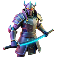 stunning abstract 3D Render Samurai Warrior Illustration genuine png