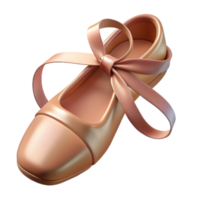 dramatic traditional Peach Ballet Slipper 3D Render high quality png