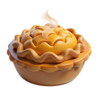 dramatic modern 3D Render of a Golden Delicious Pie high quality png