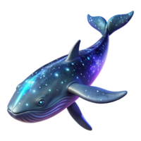 wonderful rustic Cosmic Whale 3D Render high quality png