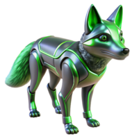 magnificent abstract Cybernetic Fox 3D Render authentic png
