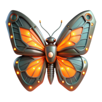 vibrant rustic 3D Render of a Mechanical Butterfly exclusive png