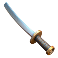 extraordinario rústico 3d hacer de un katana espada auténtico png