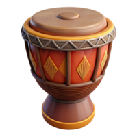 wonderful minimalist 3D Render of an Ornate Drum detailed png