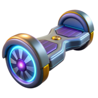 elegant artistic Futuristic Hoverboard 3D Render high resolution png