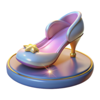 elegant rustic 3D Render of a Pastel High-Heeled Shoe 4K png