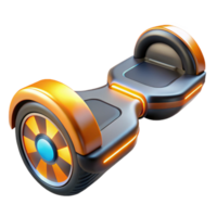 extraordinary abstract Orange and Black Modern Hoverboard 3D Render authentic png