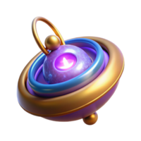 vibrant creative Abstract 3D Render Cosmic Orb high resolution png