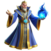 beautiful abstract Wise Wizard 3D Render, Fantasy Mage Illustration exclusive png