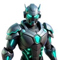 serene classic Futuristic Robot 3D Render high resolution png