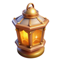 extraordinary minimalist Glowing Hexagonal Lantern 3D Render high resolution png