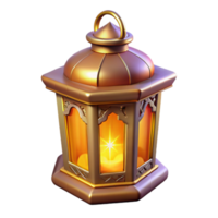 stunning rustic Glowing 3D Lantern Illustration premium png
