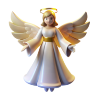 beautiful creative 3D Render of a Cute Angel high resolution png