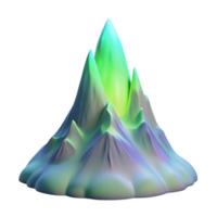 wonderful modern Abstract 3D Mountain Peak Illustration 4K png
