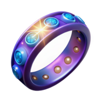 wonderful abstract 3D Render Purple Gemstone Ring Illustration genuine png