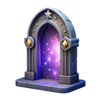 stunning artistic 3D Render Starry Portal Archway high quality png