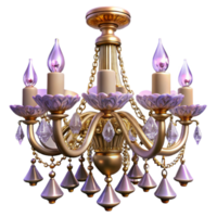 elegant rustic Elegant 3D Render of a Crystal Chandelier high resolution png