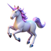 wonderful minimalist 3D Render of a Magical Unicorn authentic png