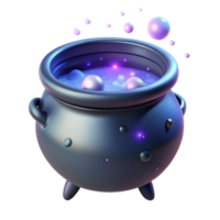impressive classic Glowing Cauldron 3D Render detailed png