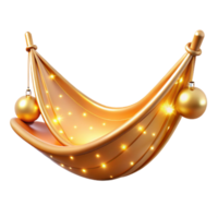 dramatic vintage Golden Hammock 3D Render original png
