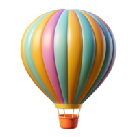 stunning abstract Colorful Hot Air Balloon 3D Render high resolution png