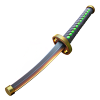 hermosa rústico 3d hacer de un katana espada 4k png