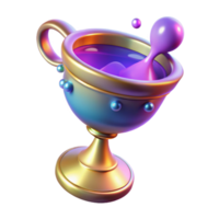 beautiful traditional 3D Render of a Colorful Chalice exclusive png