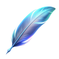 extraordinary modern Blue Quill Feather Illustration authentic png