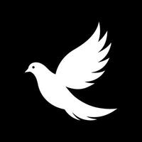 Minimalist Dove Symbol vector