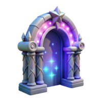 magnificent modern Magical Portal 3D Render high resolution png
