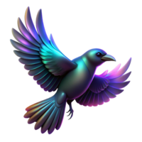 magnificent contemporary Vibrant 3D Bird Illustration high resolution png