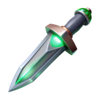 serene abstract Glowing Dagger 3D Render high quality png