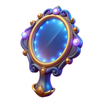 stunning rustic Magical Illuminated Hand Mirror 3D Render original png