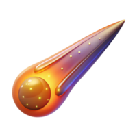 stunning abstract 3D Render of a Comet high quality png