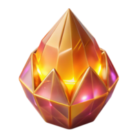 magnificent classic Glowing Gem 3D Render professional png