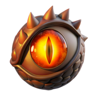 elegant abstract Fiery Dragon Eye 3D Render high resolution png