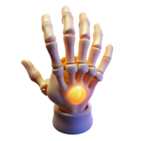extraordinary artistic 3D Render of Glowing Hand authentic png