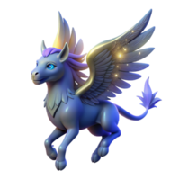 extraordinary rustic 3D Render of a Magical Pegasus exclusive png