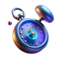 stunning artistic 3D Render of a Metallic Timer detailed png