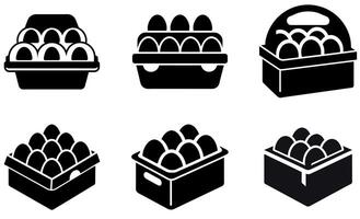 eggs in various containers vector