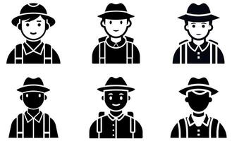 Illustration of Diverse Hikers with Backpacks vector