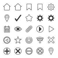 User Interface Icon Set UX Design Elements vector