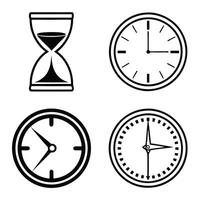 Modern Timepiece Icons Set vector