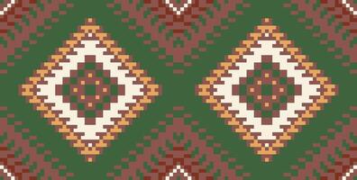 Geometric Ethnic Geometrical Pattern Designfolk Embroidery, Aztec Geometric Ornament Print. Design for Carpet, Wallpaper, Clothing, Wrapping, Fabric vector