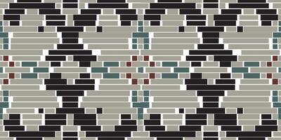 Antique Geometric Abstract Patternfolk Embroidery, Aztec Geometric Ornament Print. Design for Carpet, Wallpaper, Clothing, Wrapping, Fabric vector