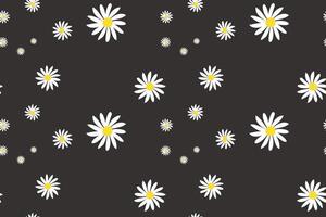 Daisy Pattern Printable. Modern Seamless Pattern With Daisy Flower on Color Backgrounds . Cute Floral Print. vector