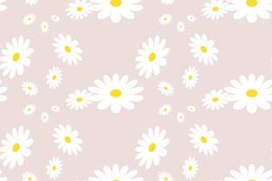 Daisy Pattern Images. Bloom Charming Daisy Pattern on a Serene Background Creates a Cheerful vector