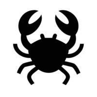 A black and white crab icon on a white background vector