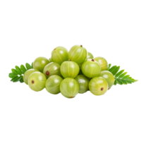 A Closeup Image of Fresh Green Amlas with Lush Green Leaves png