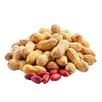 A Delicious Pile of Roasted Peanuts and Red Peanuts in Shell png